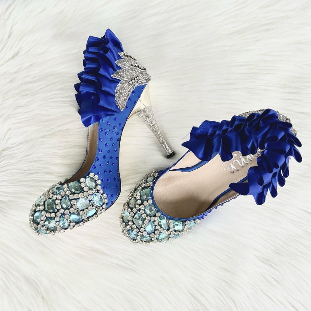 Royal Blue Blingy High Heels